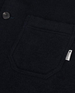 LORGE - Veste en laine bleu marine