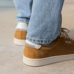 LUMBO - Baskets beige clair cuir suède