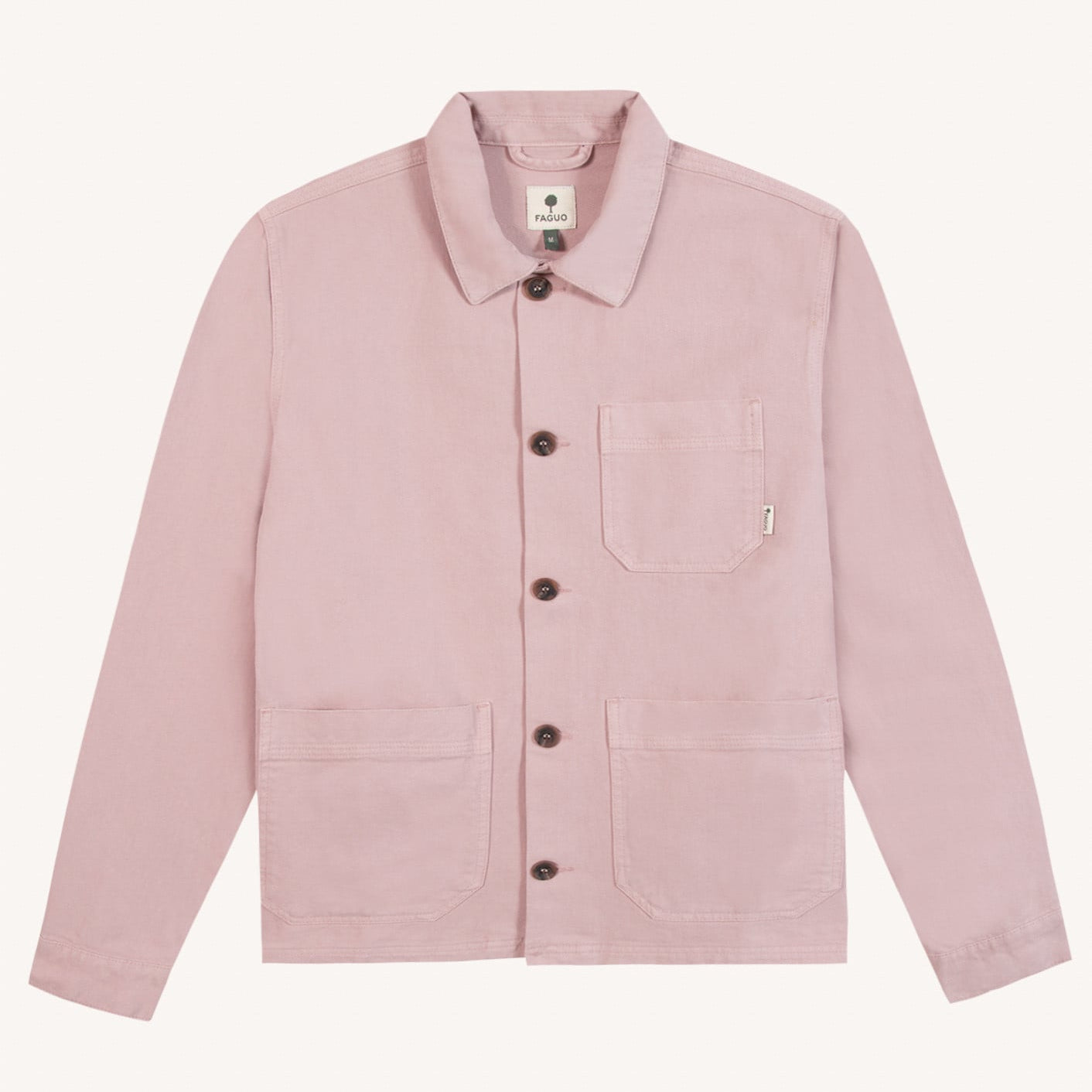 LORGE - Veste en coton rose grisé - Mixte
