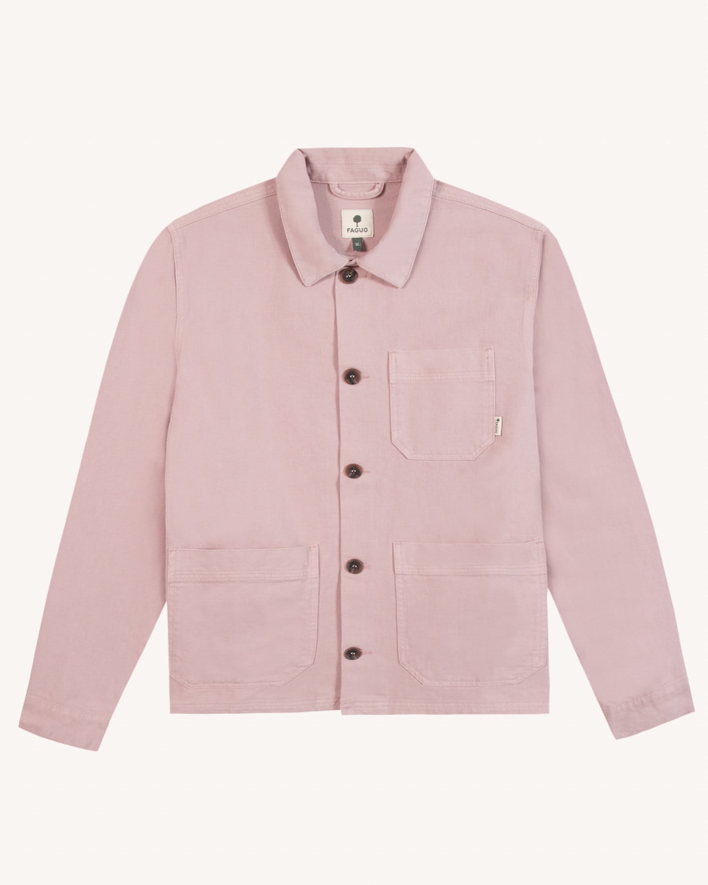 LORGE - Veste en coton rose grisé - Mixte
