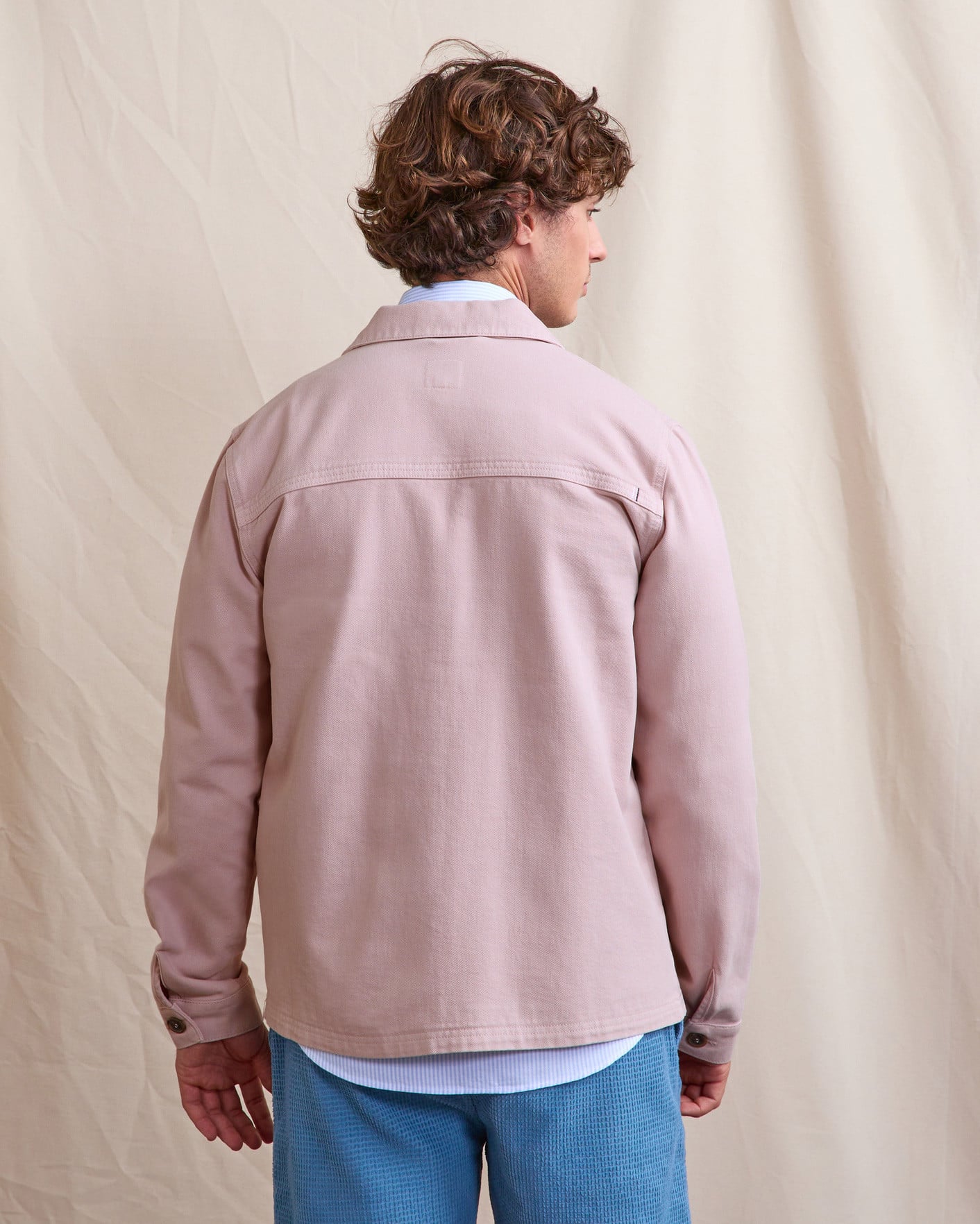 LORGE - Veste en coton rose grisé - Mixte