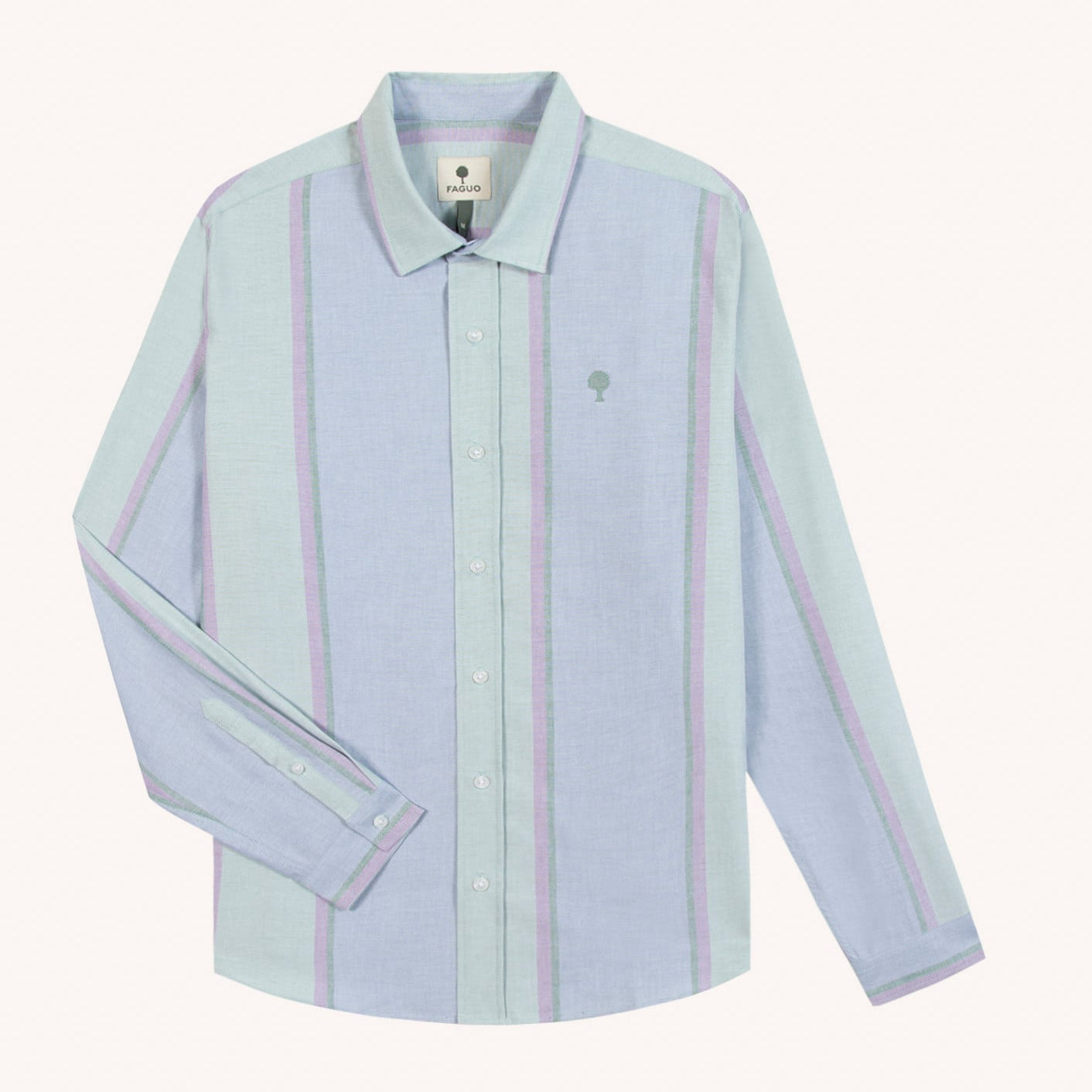 IRATY - Chemise rayée vert et multicolore