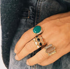 N°674 Alice - Bague trois barrettes serties (grand modèle)