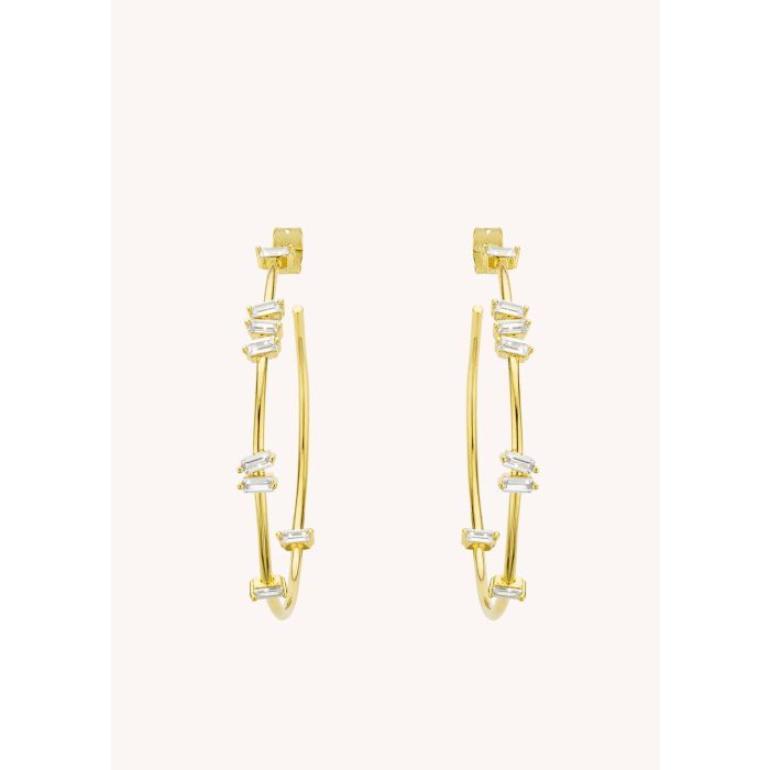 Boucles Baguette Hoops