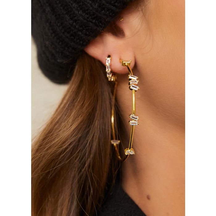 Boucles Baguette Hoops