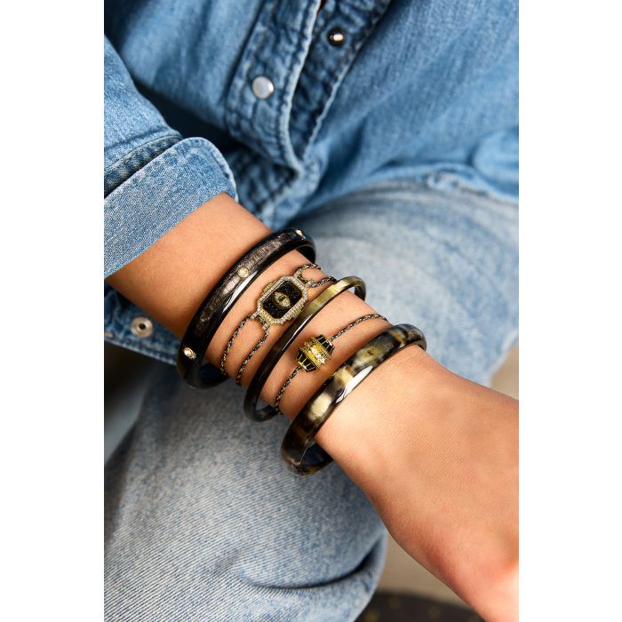 Bracelet LARGE Black & Ivory Lupita