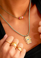 Fuchsia Talisman - Collier