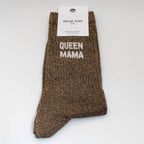 QUEEN MAMA - Chaussettes paillettes marron