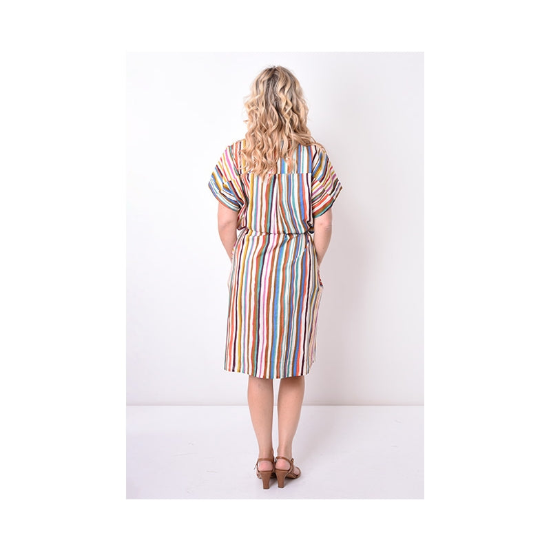 67957 - Robe Chemisier Coton avec Ceinture - 0823 VERT CLAIR