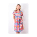 67957 - Robe Chemisier Coton avec Ceinture -1321 multi clair