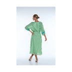 68009 - Robe Coton Double Poches Cote Brodee - 0800 Vert