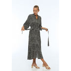 66988 - Robe Longue Boutonnée - 0210 Noir