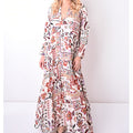 67962 - Robe Longue Col Mao - 0712 Marron Clair