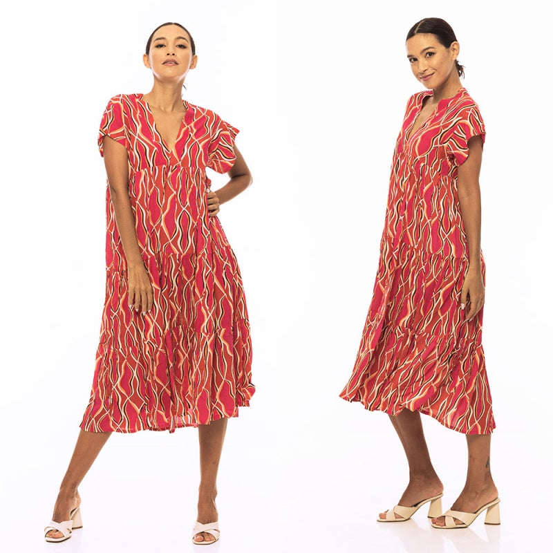 65854 - Robe Longue - Rouge Clair - 0604