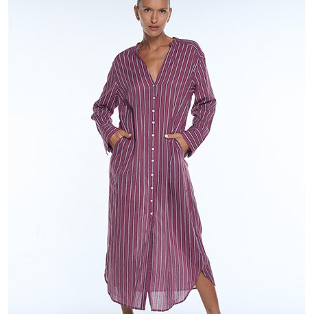 67817 - Robe  chemise - 0652 ROUGE FONCE