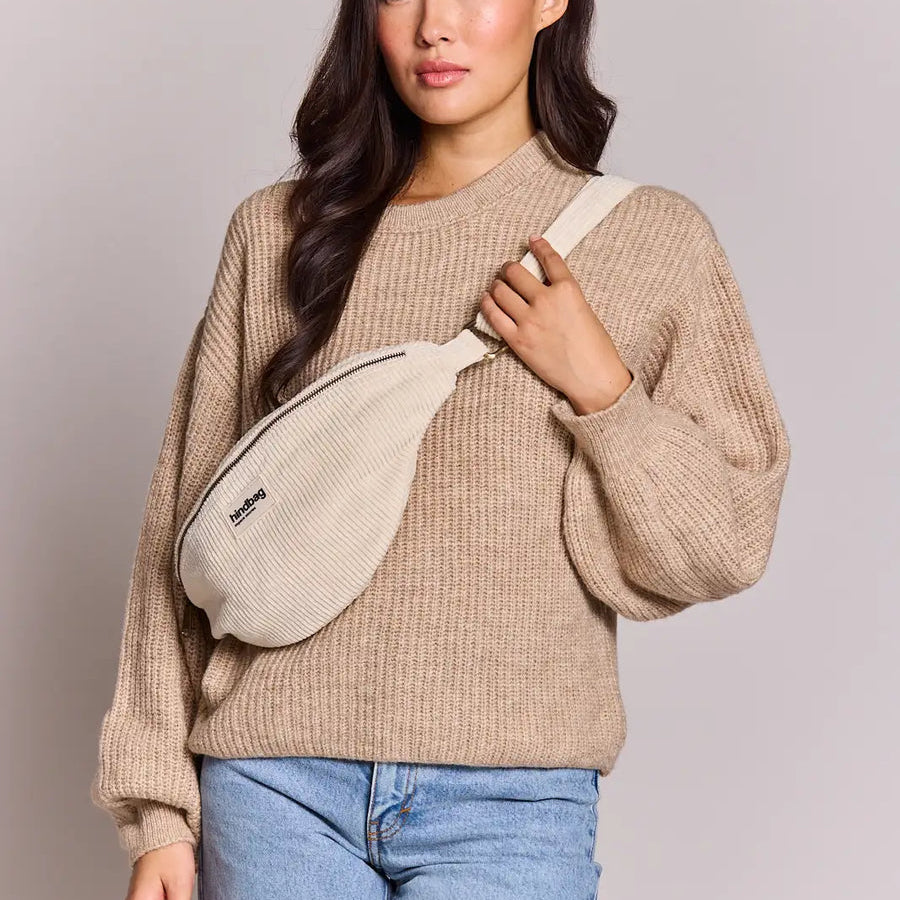 Sac banane Sasha - Velours Beige