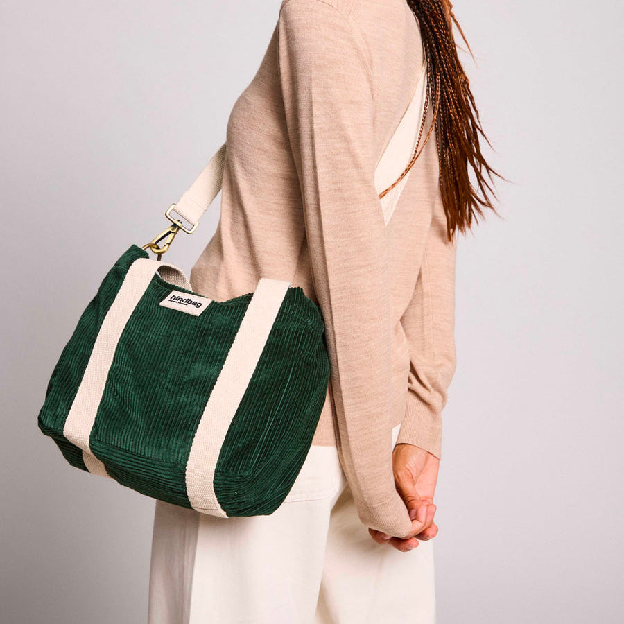 Mini cabas Louise - Velours Sapin