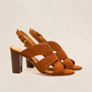 Sandale n°55 - Suede Cognac