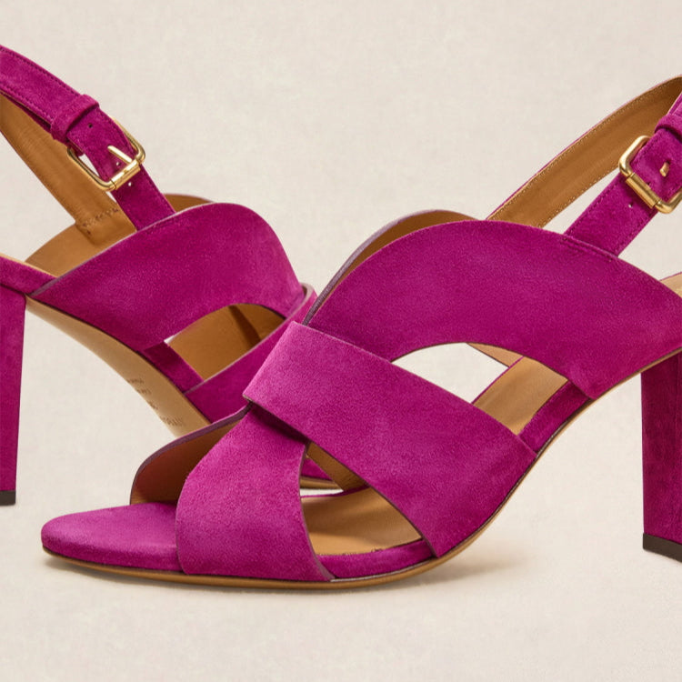 Sandale n°55 - Suede Magenta