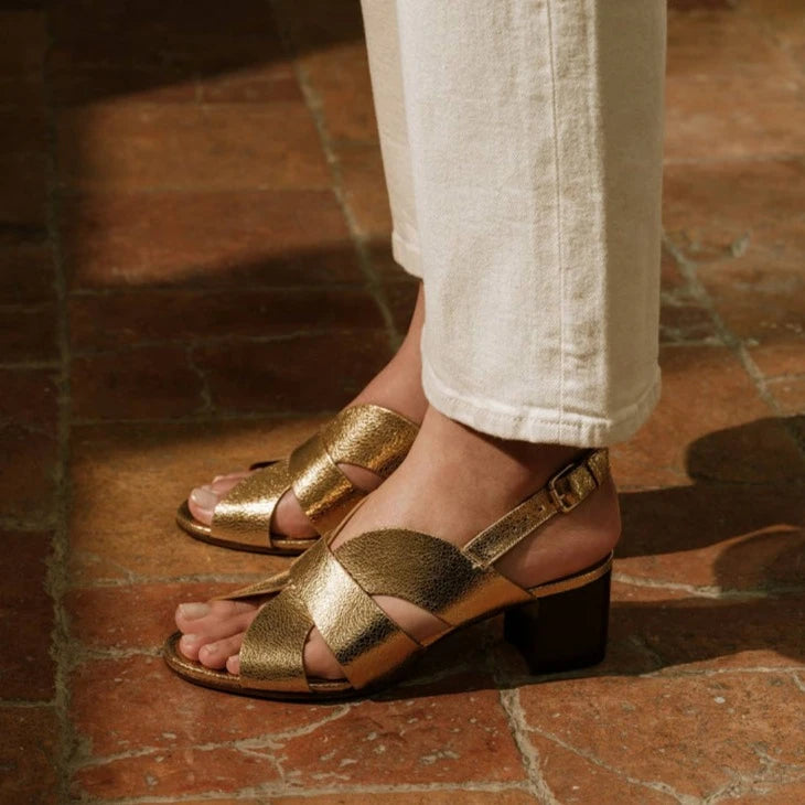 Sandale n°551 - Cuir Gold
