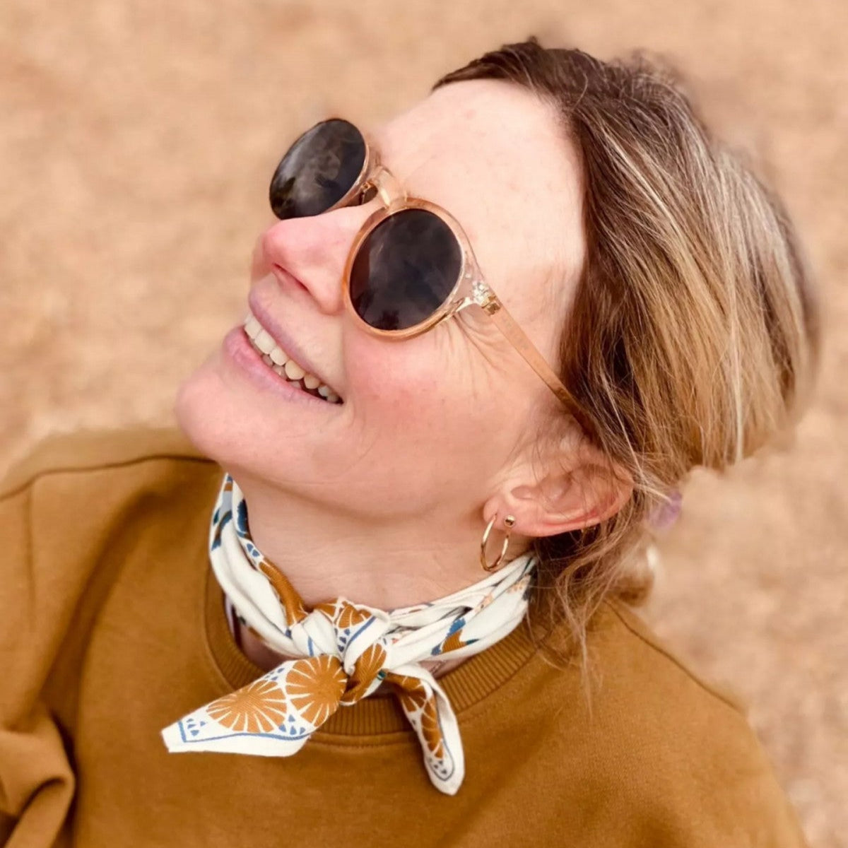 Petit Foulard Apaches Manika - Cerisier - Fleur de Vanille