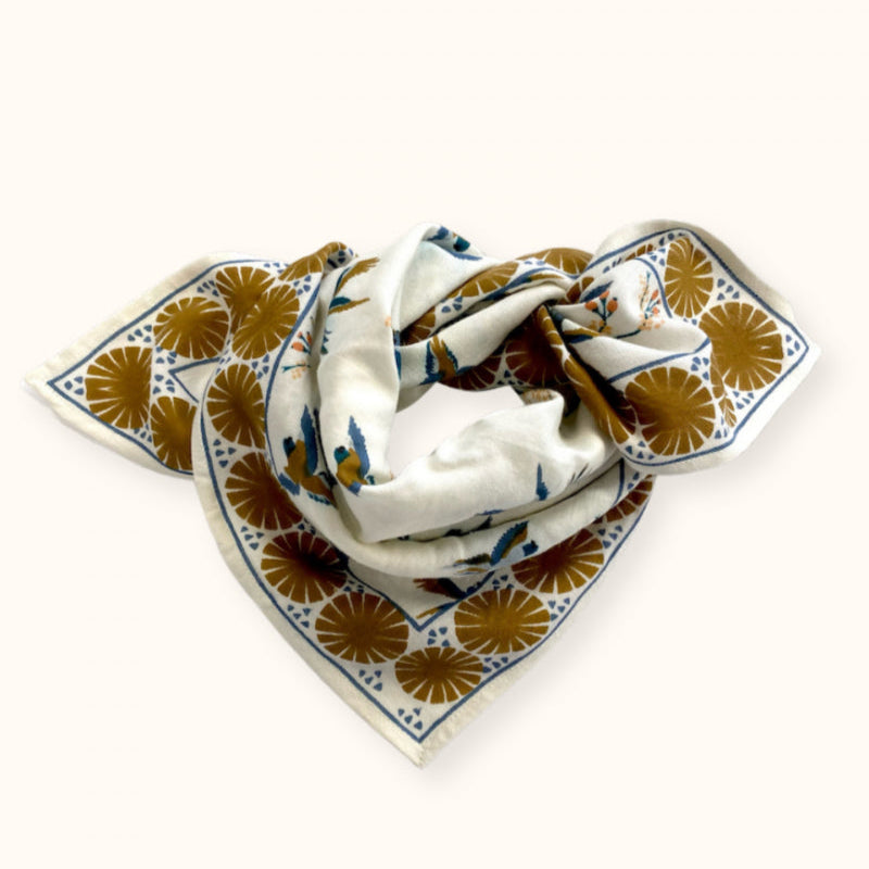 Petit Foulard Apaches Manika - Cerisier - Fleur de Vanille