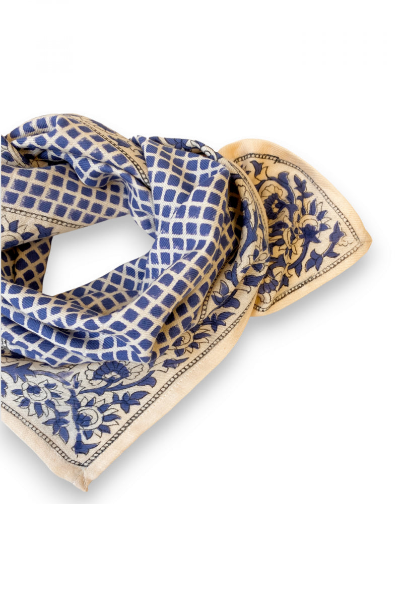 Petit Foulard Apaches Manika - Mosaic - Navy Blue