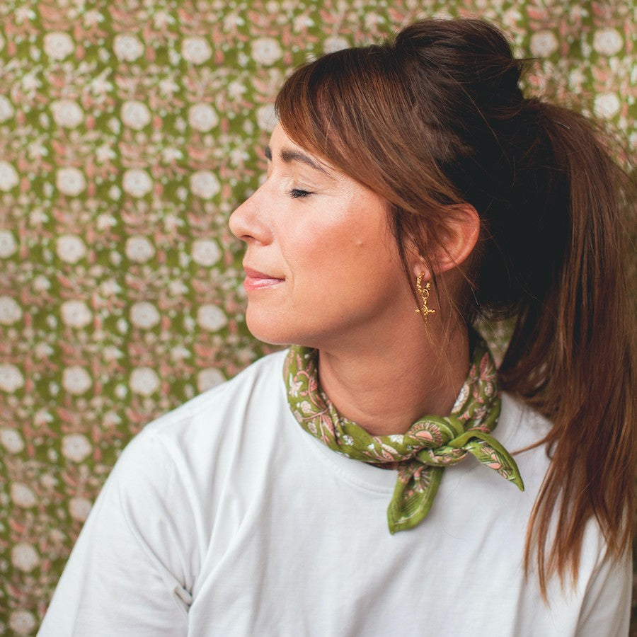 Foulard Apaches Manika - Soleil - Tilleul