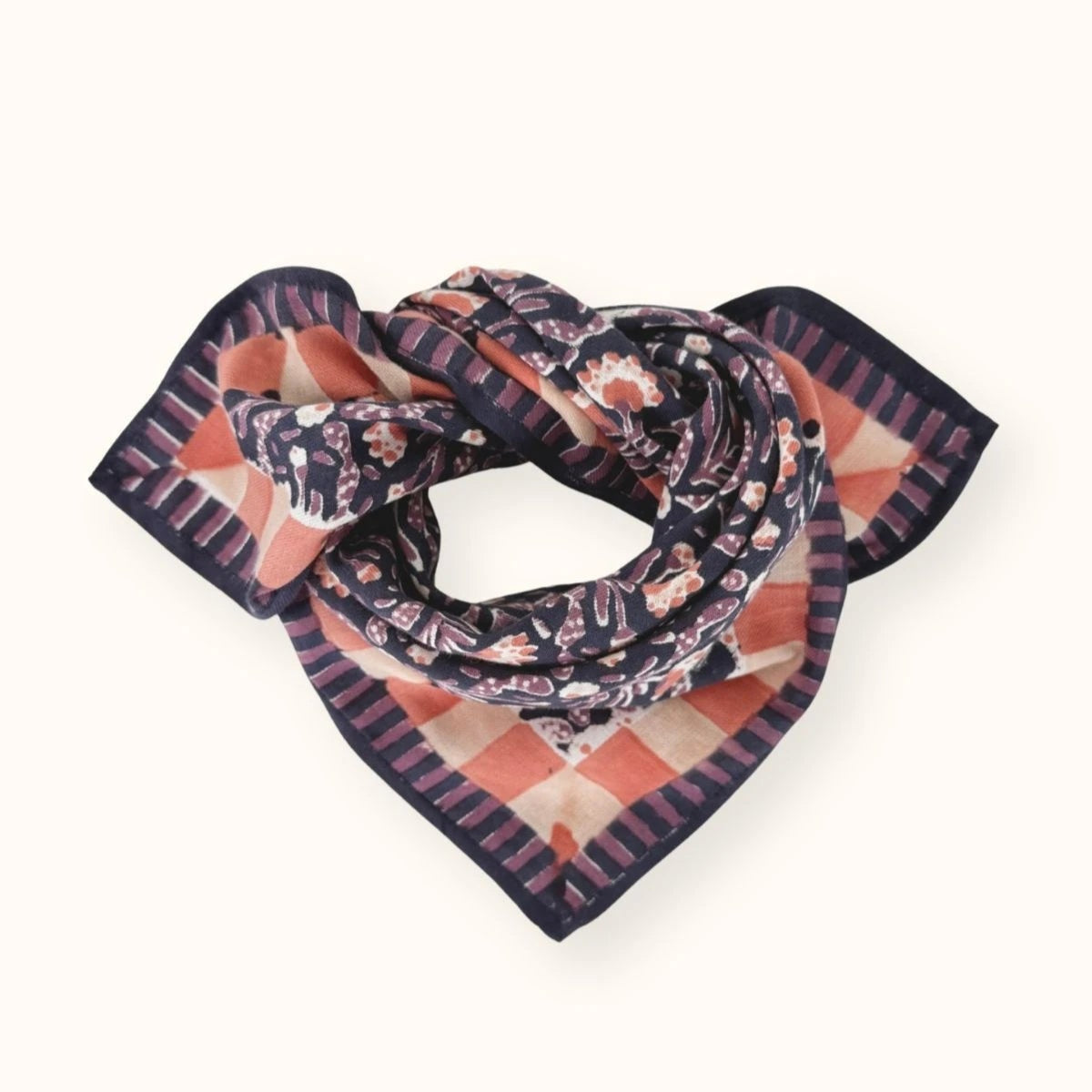 Petit Foulard Manika - Cactus - Navy