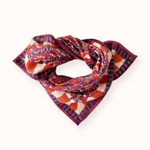 Petit Foulard Manika - Cactus - Cherry