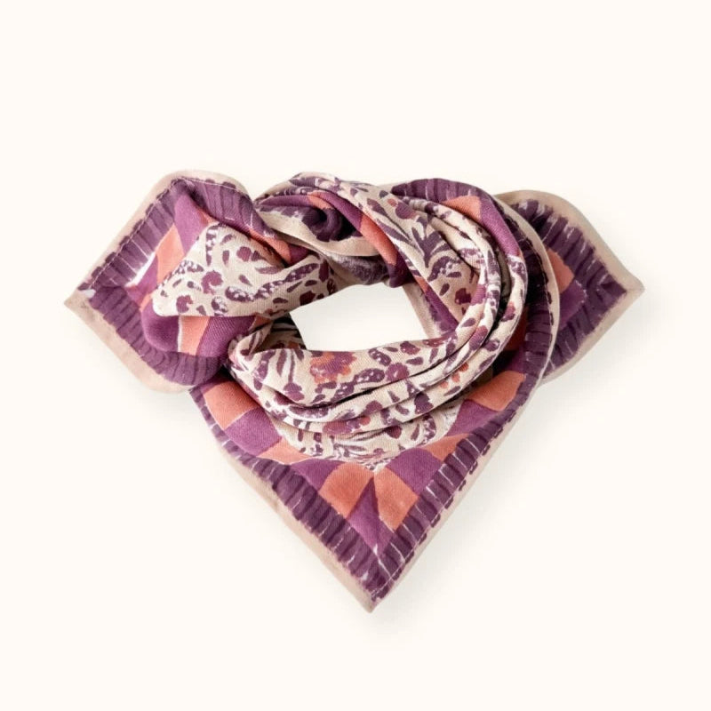 Petit Foulard Manika - Cactus - Macadamia