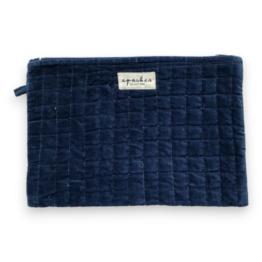 Small pochette Sana Apaches - Velours Marine