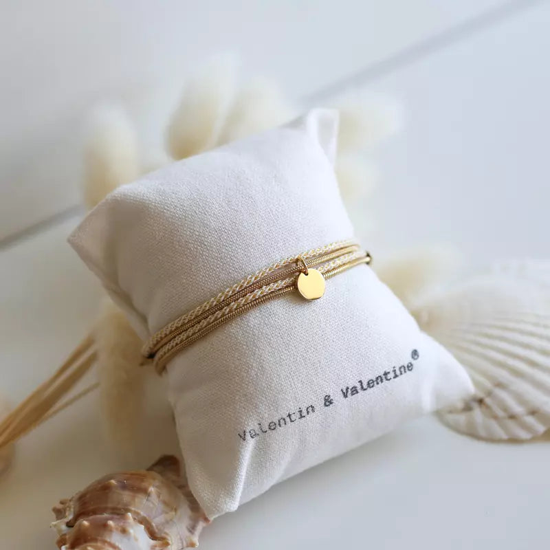 Bracelet pailleté Ecru - Valentine