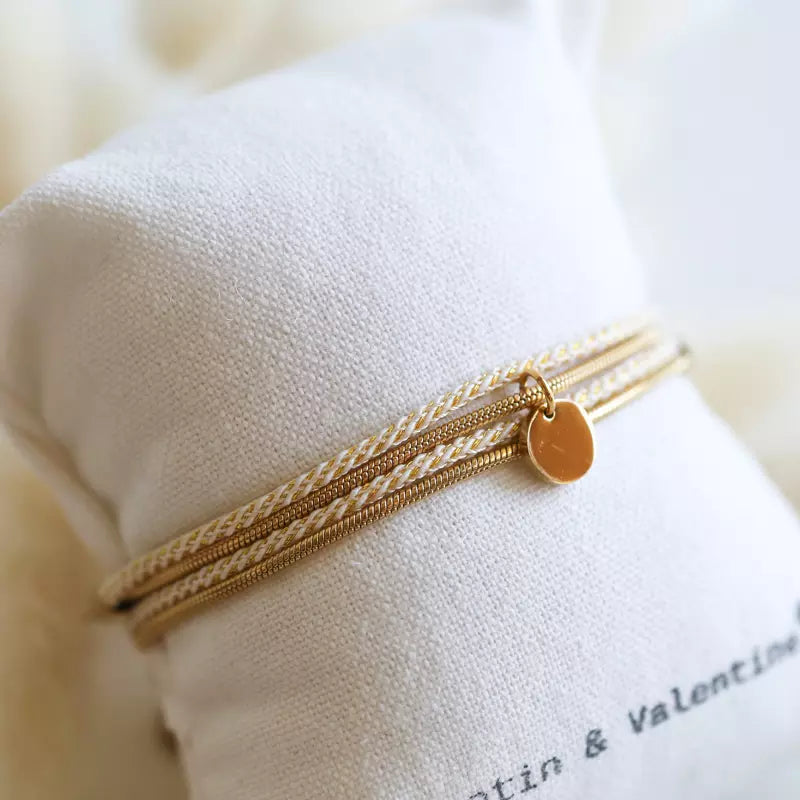 Bracelet pailleté Ecru - Valentine