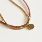 Bracelet pailleté Vieux Rose - Valentine