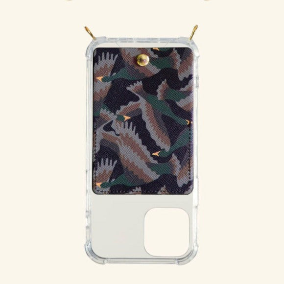 Yves - Coque transparente avec pochette imprimée Oiseaux Forêt