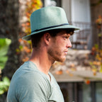 Chapeau Papier et Lien Cuir - Amande
