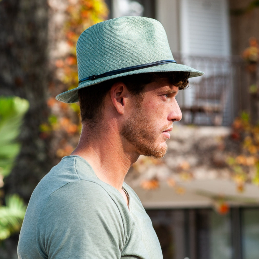 Chapeau Papier et Lien Cuir - Amande