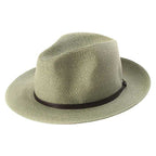 Chapeau Papier et Lien Cuir - Amande
