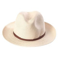 Chapeau Papier et Lien Cuir - Rose Poudre