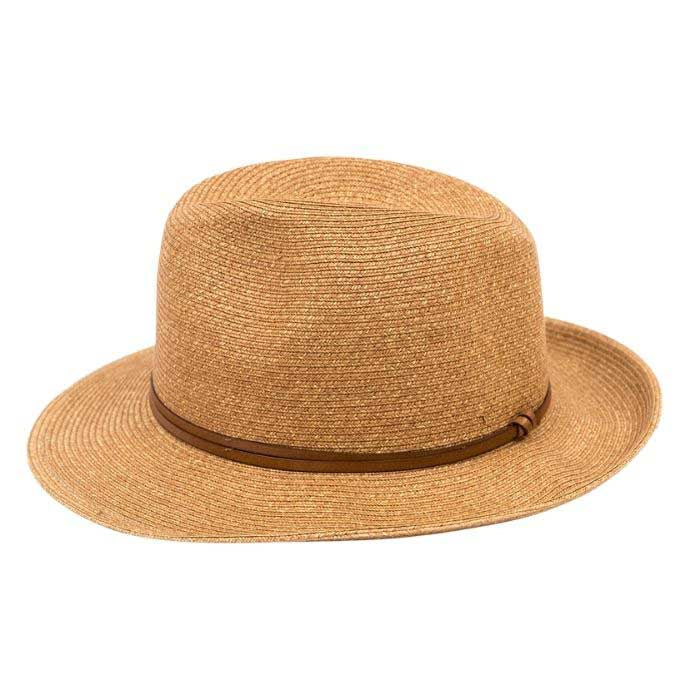 Chapeau Papier et Lien Cuir - Havane