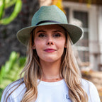 Chapeau Papier et Lien Cuir - Amande
