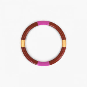 Bracelet Aura Stripe - Lie de vin
