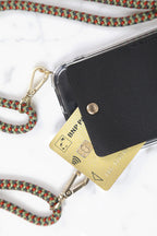 Yves- Coque transparente avec pochette Noire