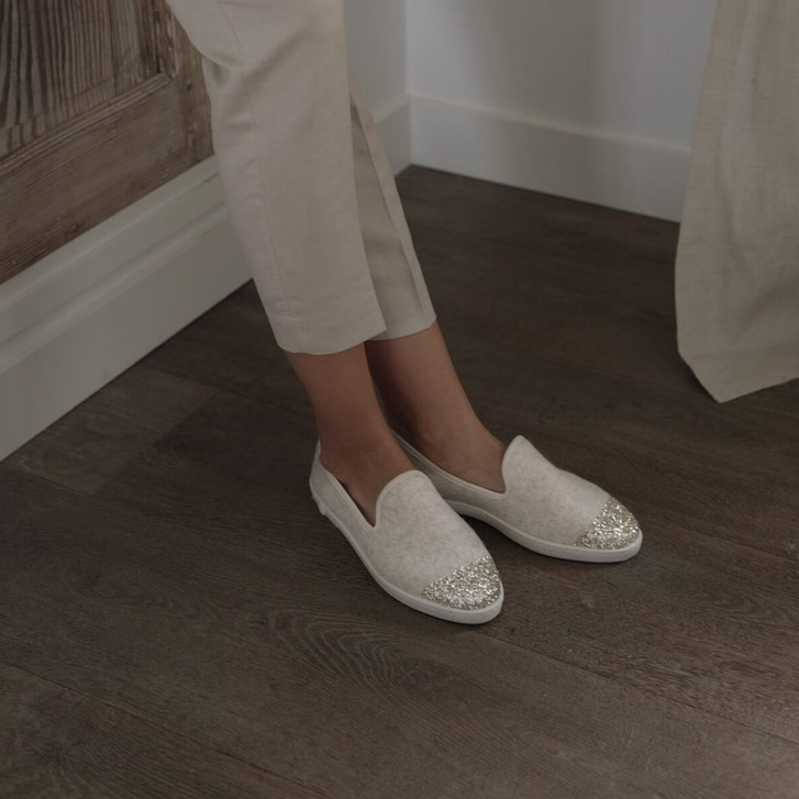 Chaussons Beige Sparkling - Femme