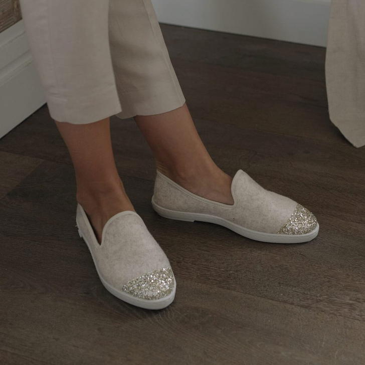 Chaussons Beige Sparkling - Femme