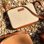 Camera Bag Natural - Sac bandoulière Toile et Cuir