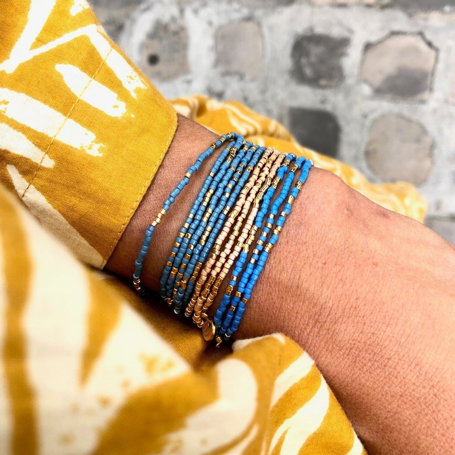 Bracelet Zebra - Bleu Jean
