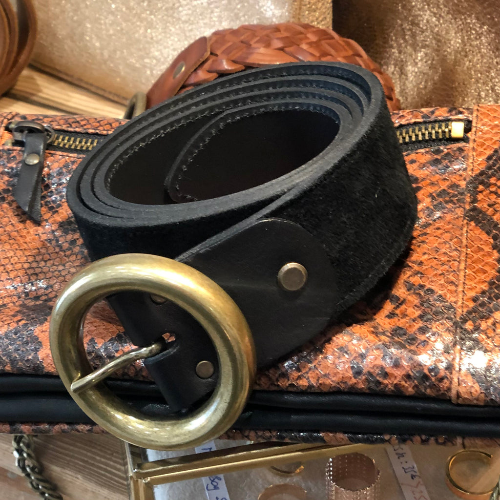 Ceinture Ronde n°296 - Nubuck Noir
