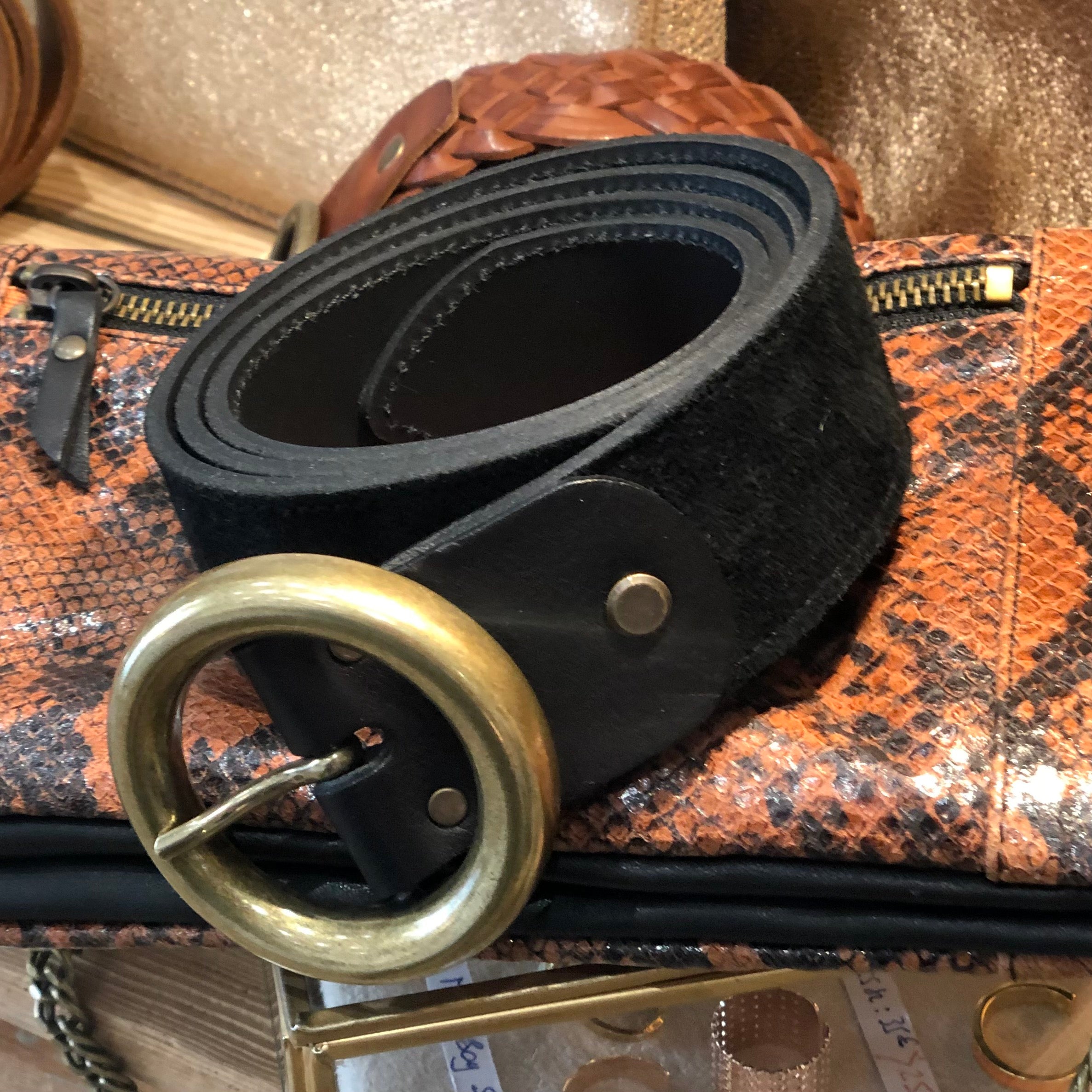 Ceinture Ronde n°296 - Nubuck Noir